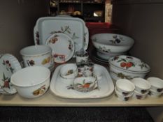A selection of dinner and dessert wares by Royal Worcester in the Evesham design