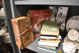 A selection of text and reference books including war and religion