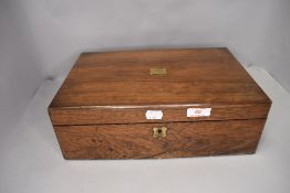 An antique writers compendium case having fitted interior