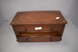 A set of miniature specimen drawers