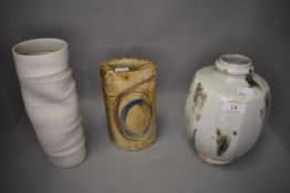 A selection of studio pottery including Jim Malone and John Davenport