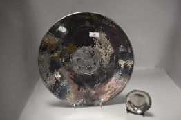 Two hand worked dishes by Lakeland Rural Industries including large fish design