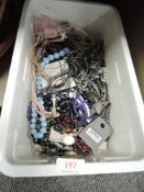 A large selection of costume jewellery necklaces