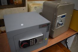 Two vintage/modern safes (af)