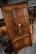 A reproduction Concave corner cupboard, by Reprodux