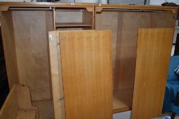 Two vintage wardrobes , labelled Uniflex
