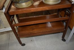 A flip top library trolley or tea trolley