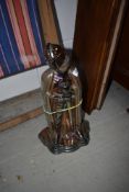 An early metallic lustre companion stand modelled as a knight