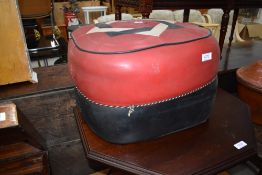 A vintage mid century stuffed pouffe