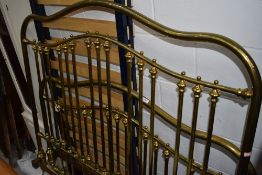 A traditional brass double bed