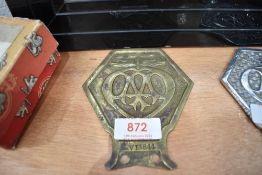 A brass commercial vehicle radiator badge