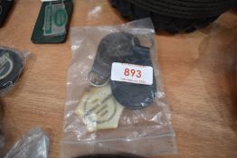 A selection of tyre and wheel advertising keyrings