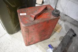 A 2 gallon petrol can