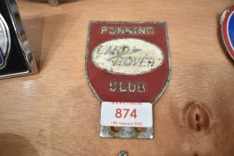 A Pennine Land Rover club badge