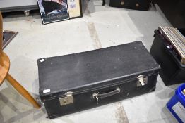 A vintage motor car travel trunk