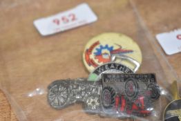 A selection of tractor related badges and similar
