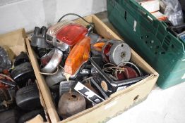 A selection of car lights and lamps
