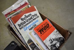 A selection of programmes and brochures for motorcycle and TT racing