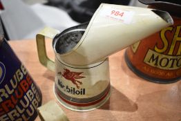 An advertising oil jug for Mobil Oil (large)