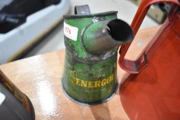 An advertising oil jug for Energol