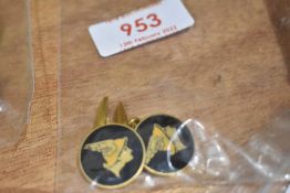 A pair of National Benzole mixture cuff links