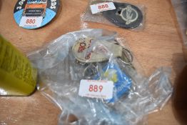 A selection of car and vehicle keyrings