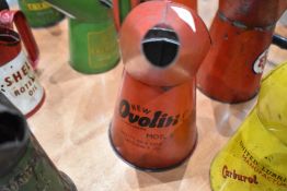 An advertising oil jug for New Ovoline