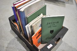 A selection of motor car and vehicle workshop manuals including Jaguar and Ford Transit