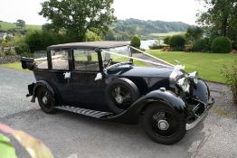 A 1934 Rolls Royce 20/25 Hooper LWB Landaulette 6 light with division and occasional seats.