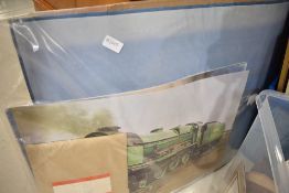 A selection of train and railway related prints and posters