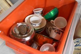 A selection of kitchen wares including AGA sauce pot