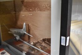 A framed print, Canadian Colonial Airways 1939, The Golden Age Of Flight, 75cm x 60cm