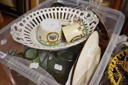 A selection of ceramics including a pair of vase