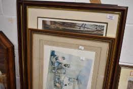 Three full colour prints or picture frames