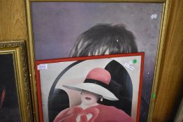 Two mid century prints including fashion styled