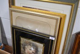 A selection of prints and picture frames