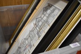 A selection of prints including architectural interest