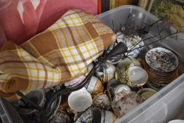 A selection of ceramics including Chinese style tea cups