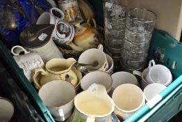 A selection of ceramics including parian ware jug