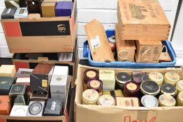 A large selection of Whiskey Whisky containers and crates