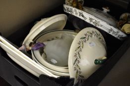 A selection of ceramics including Royal Doulton Almond Willow