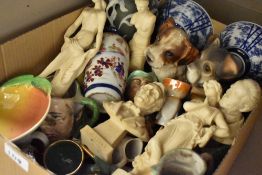 A selection of ceramics including dog figures