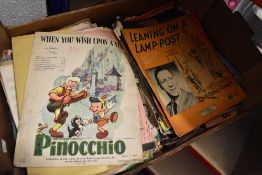 A selection of piano sheet music