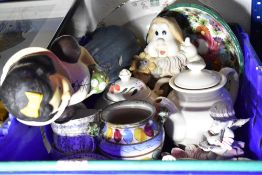 A selection of ceramics including teapot