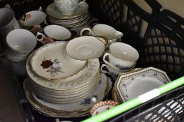 A selection of ceramics including tea cups and saucers