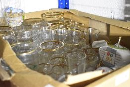 A selection of glass wares and part glasses