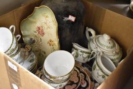 A selection of ceramics including plates and tea cups and saucers