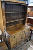 An early 20th Century oak dresser, nice compact size, width approx, 107cm