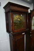 An 18th Century oak cased long case clock having brass dial, named William Porthouse Penrith (Thomas