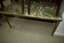 An onyx and gilt metal coffee table in the classical style (top af)